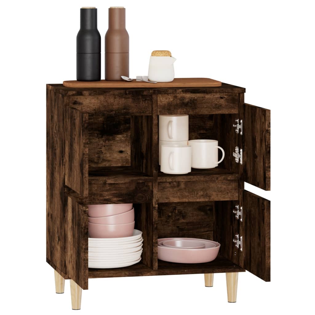 Komoda boja dimljenog hrasta 60 x 35 x 70 cm konstruirano drvo