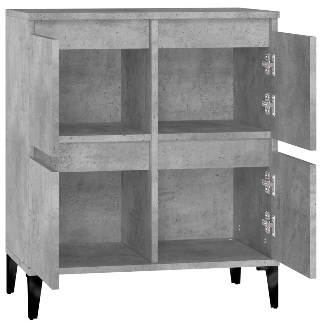 Komoda siva boja betona 60x35x70 cm od konstruiranog drva