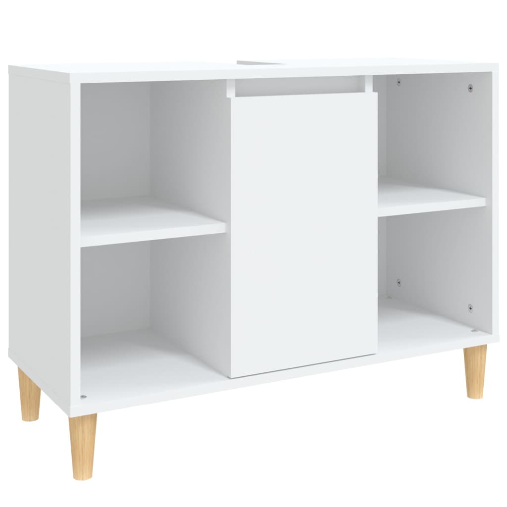 Ormarić za umivaonik bijeli 80 x 33 x 60 cm konstruirano drvo