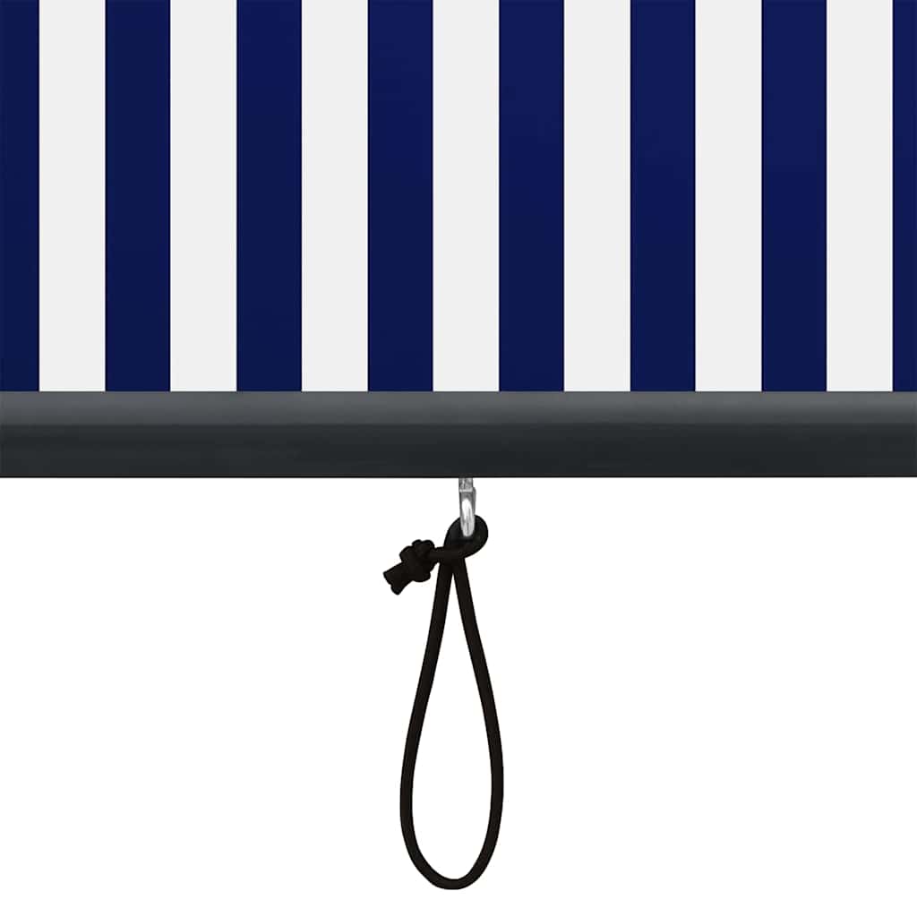 Rolo zavjesa Plava i bijela 180 x 250 cm Tkanina i aluminij