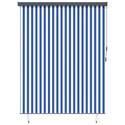 Rolo zavjesa Plava i bijela 200 x 250 cm Tkanina i aluminij