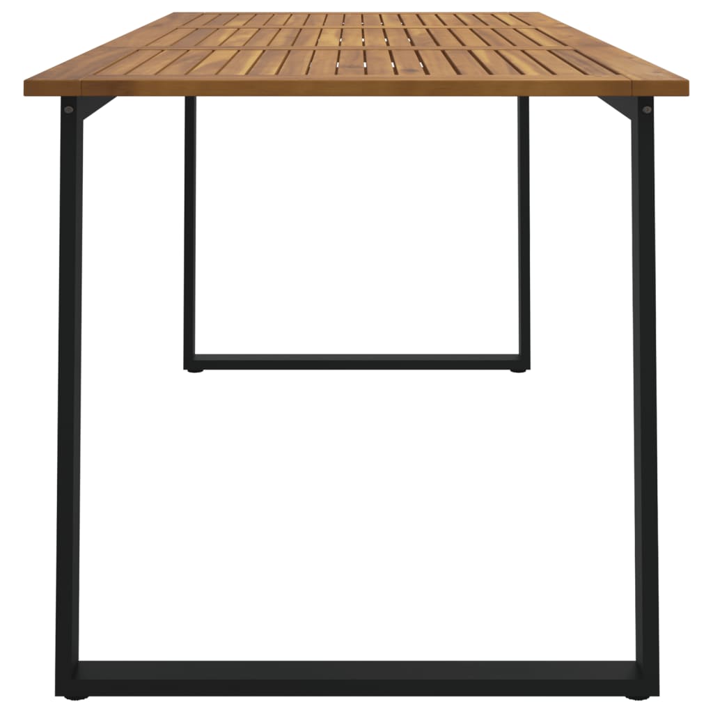 Vrtni stol s U-nogama 160 x 80 x 75 cm od masivnog drva bagrema
