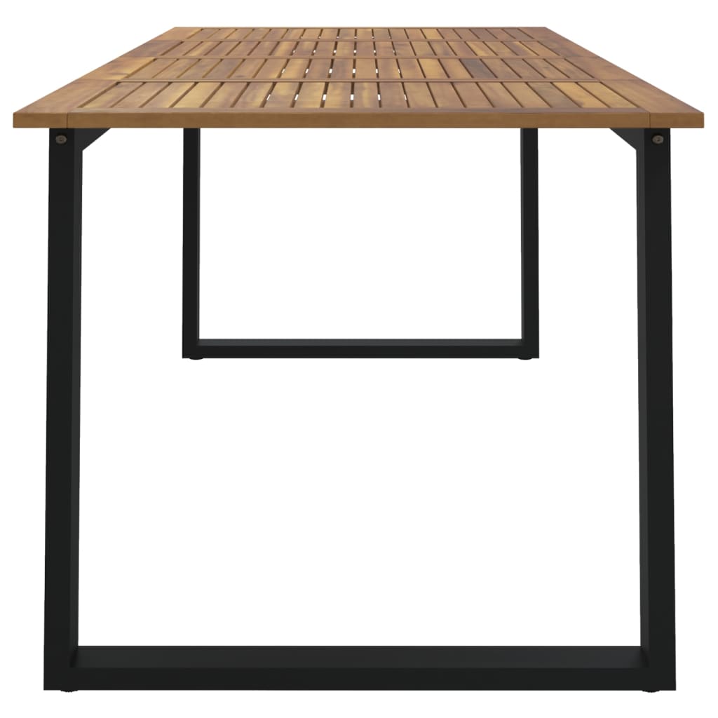 Vrtni stol s U-nogama 180 x 90 x 75 cm od masivnog drva bagrema