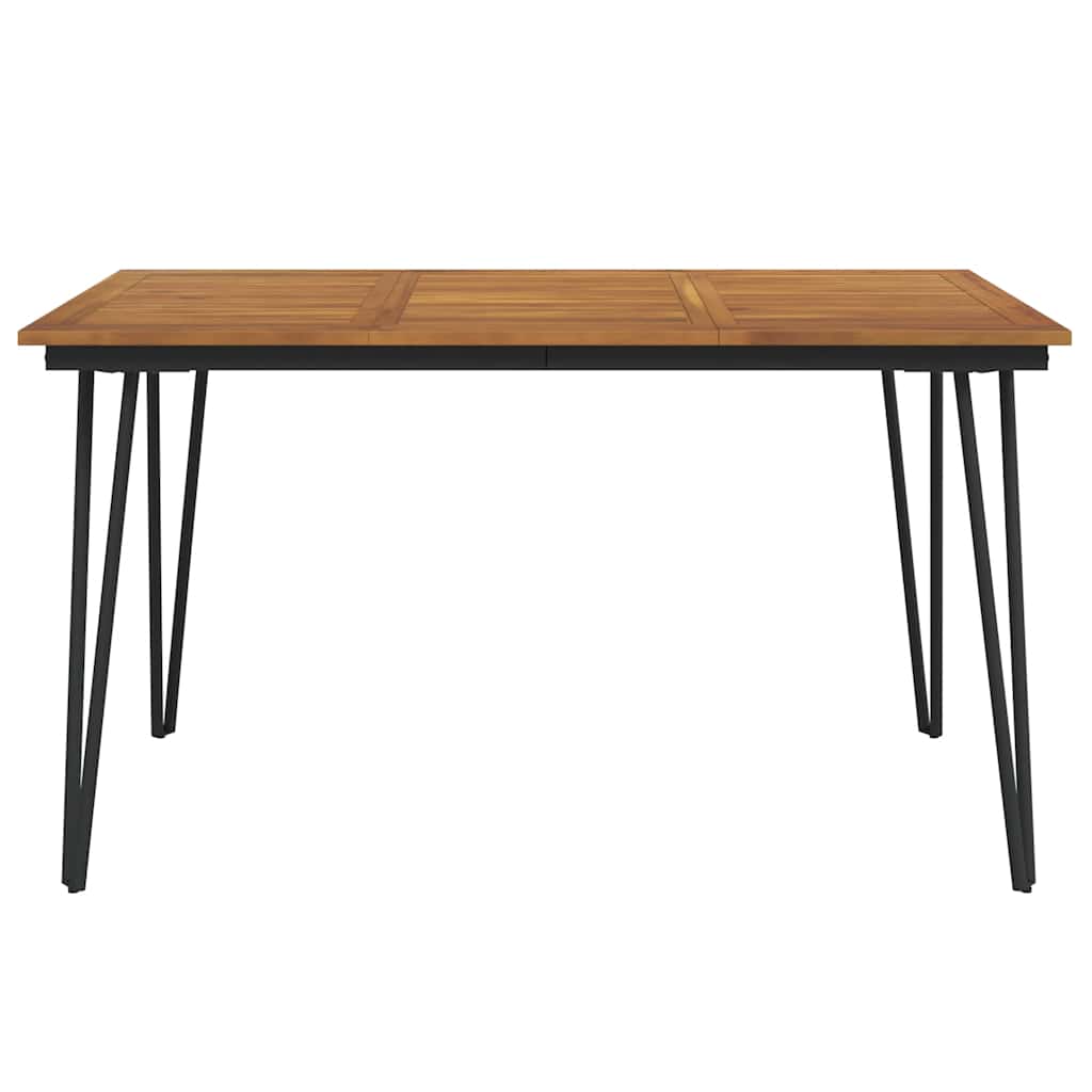 Vrtni stol s U-nogama 140 x 80 x 75 cm od masivnog drva bagrema