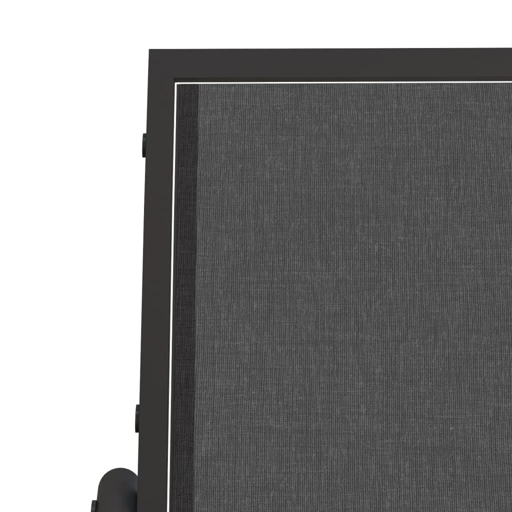 Vrtne stolice ljuljačke crne 61x76x87 cm tekstil i čelik