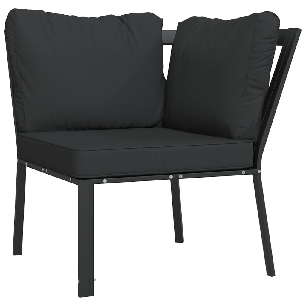 Vrtna stolica sa sivim jastucima 76 x 76 x 79 cm čelična