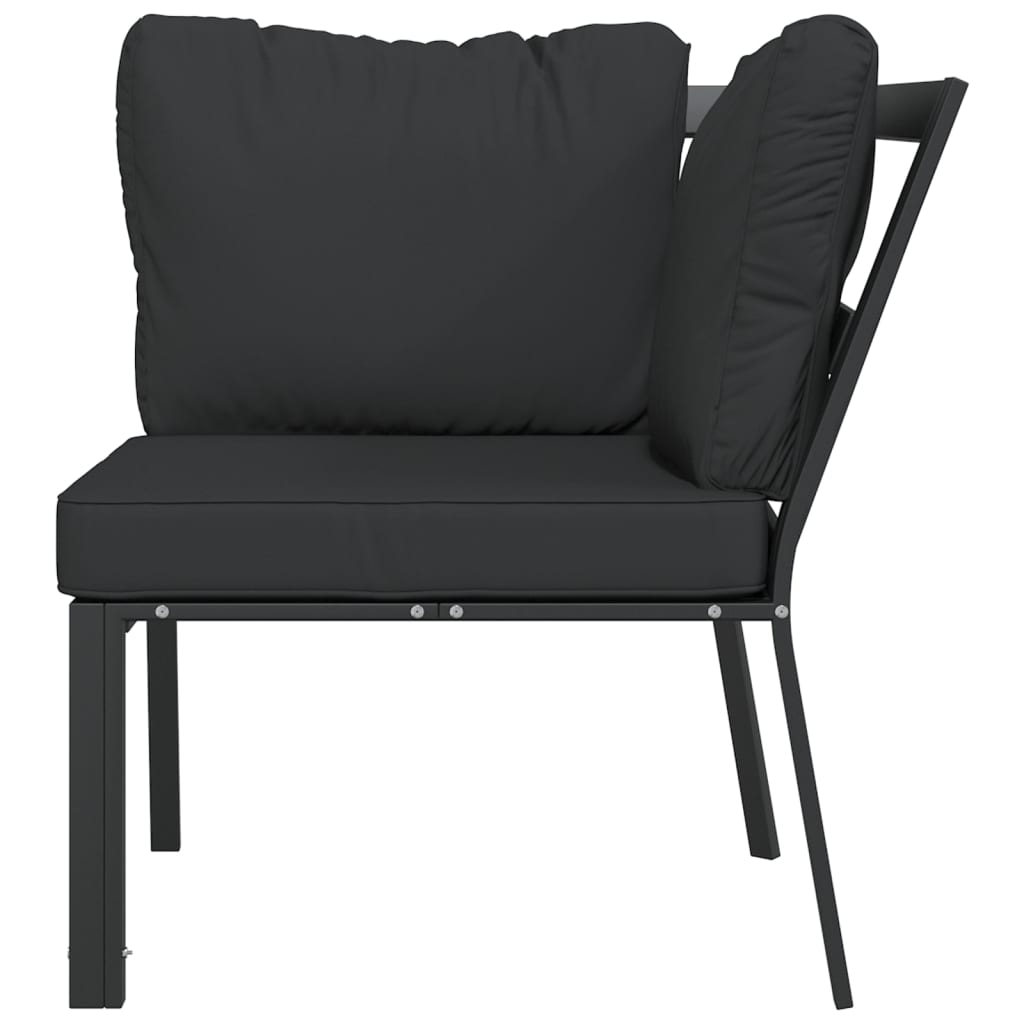 Vrtna stolica sa sivim jastucima 76 x 76 x 79 cm čelična