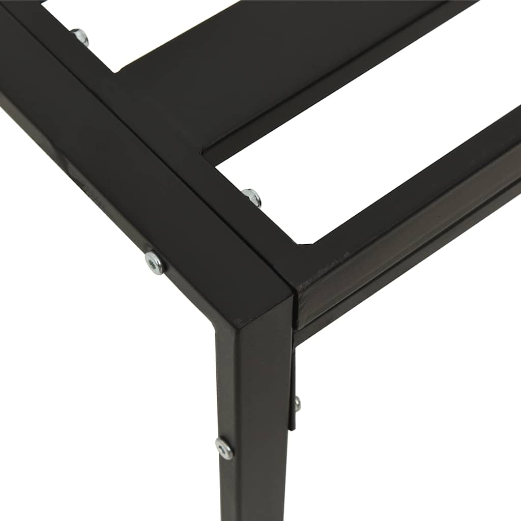 Vrtni stolić za kavu crni 60 x 60 x 35 cm čelični