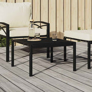 Vrtni stolić za kavu crni 60 x 60 x 35 cm čelični