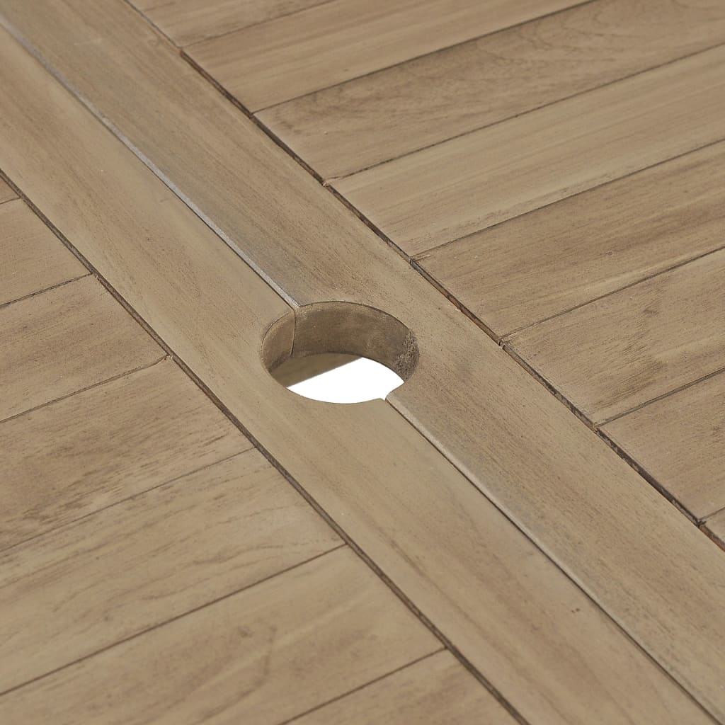Sklopivi vrtni stol sivi 120 x 70 x 75 cm od masivne tikovine