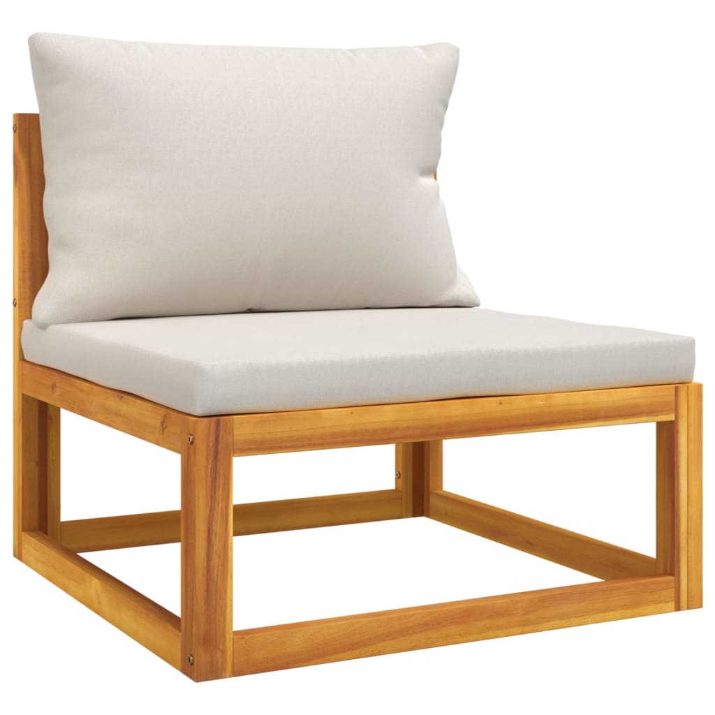9-dijelna vrtna garnitura od masivnog drva svjetlosivi jastuci