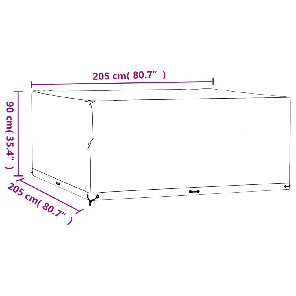Navlake za vrtni namještaj 2 kom 205 x 205 x 90 cm četvrtaste