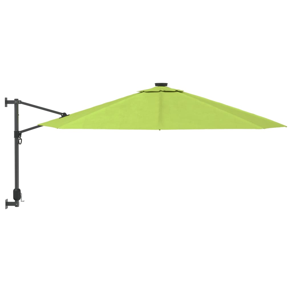 Zidni suncobran svjetlozeleni 290 cm