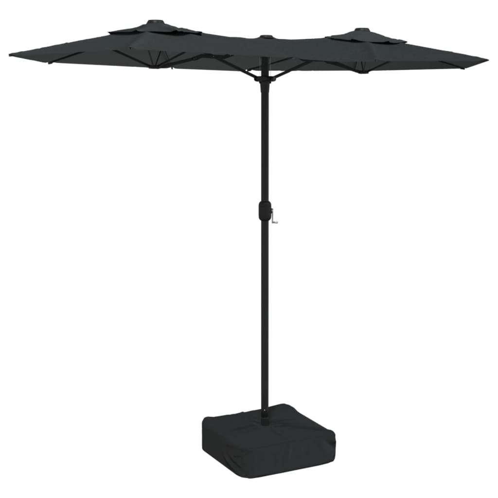 Dvostruki vrtni suncobran antracit 316 x 145 cm