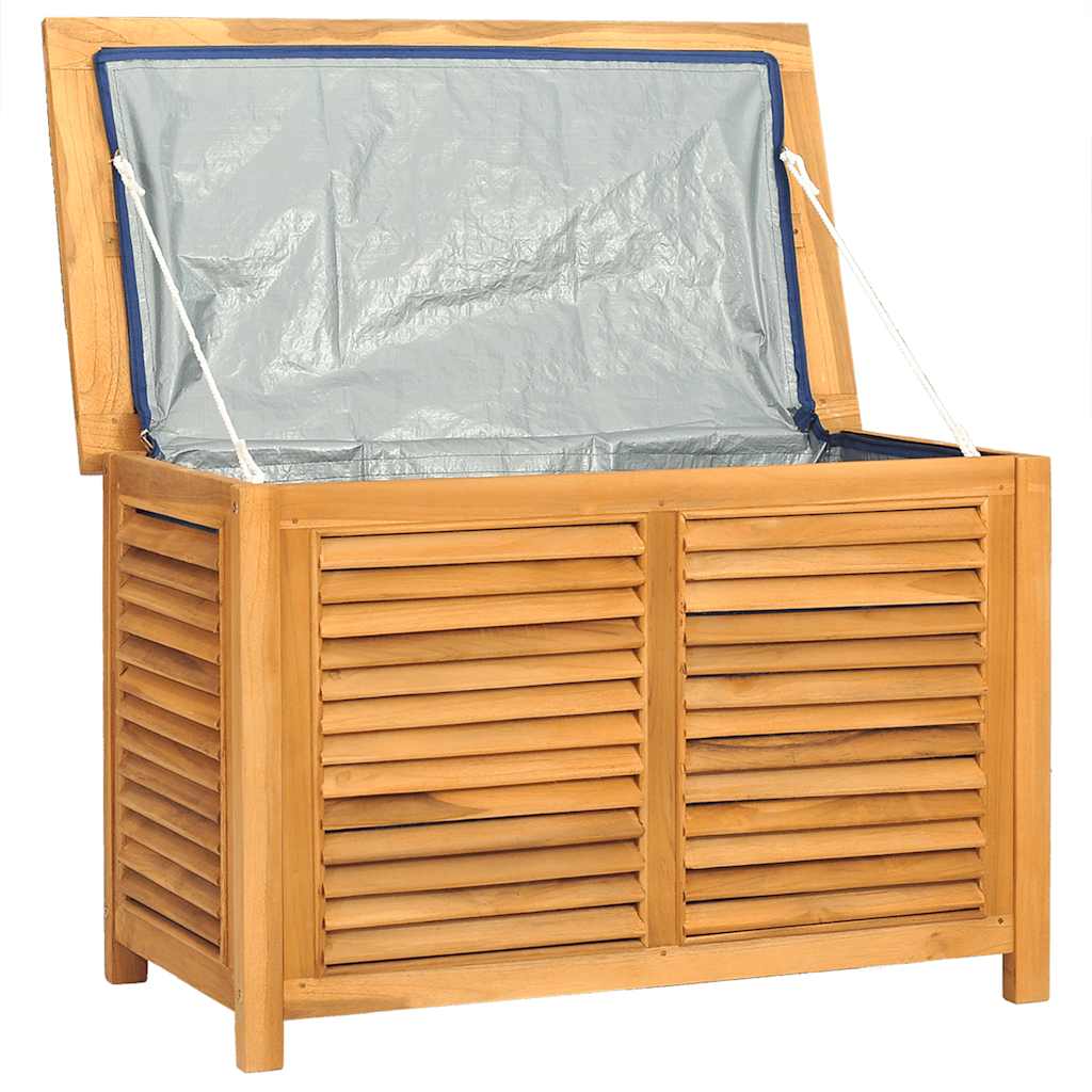 Vrtna kutija za pohranu s vrećom 90x50x58 cm masivna tikovina