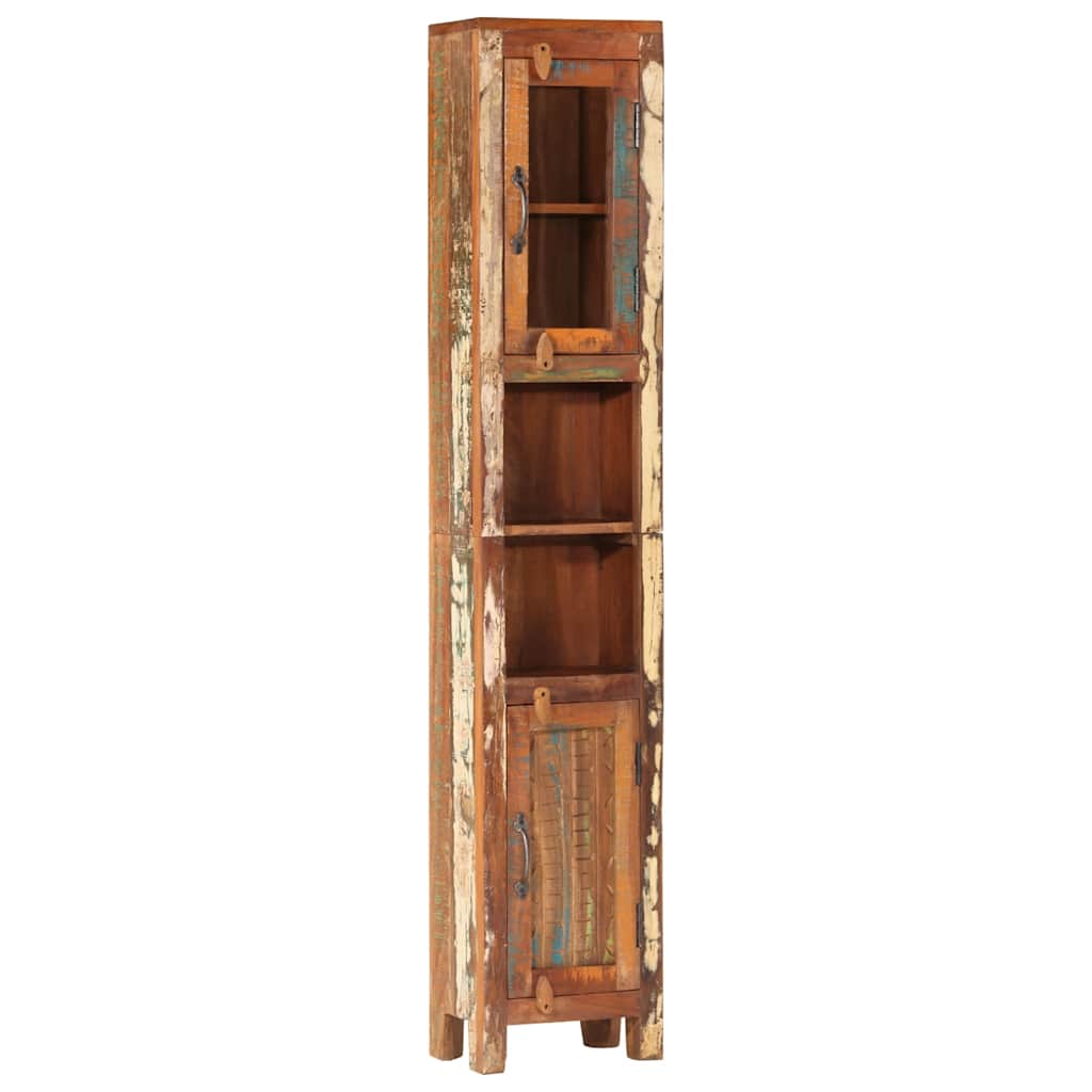 4-dijelni set kupaonskog namještaja masivno obnovljeno drvo