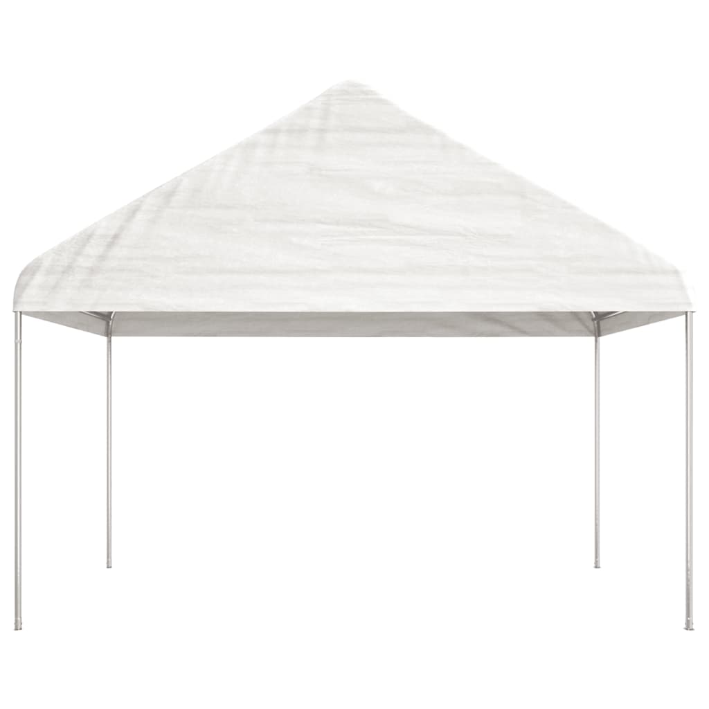 Sjenica s krovom bijela 13,38 x 4,08 x 3,22 m polietilen
