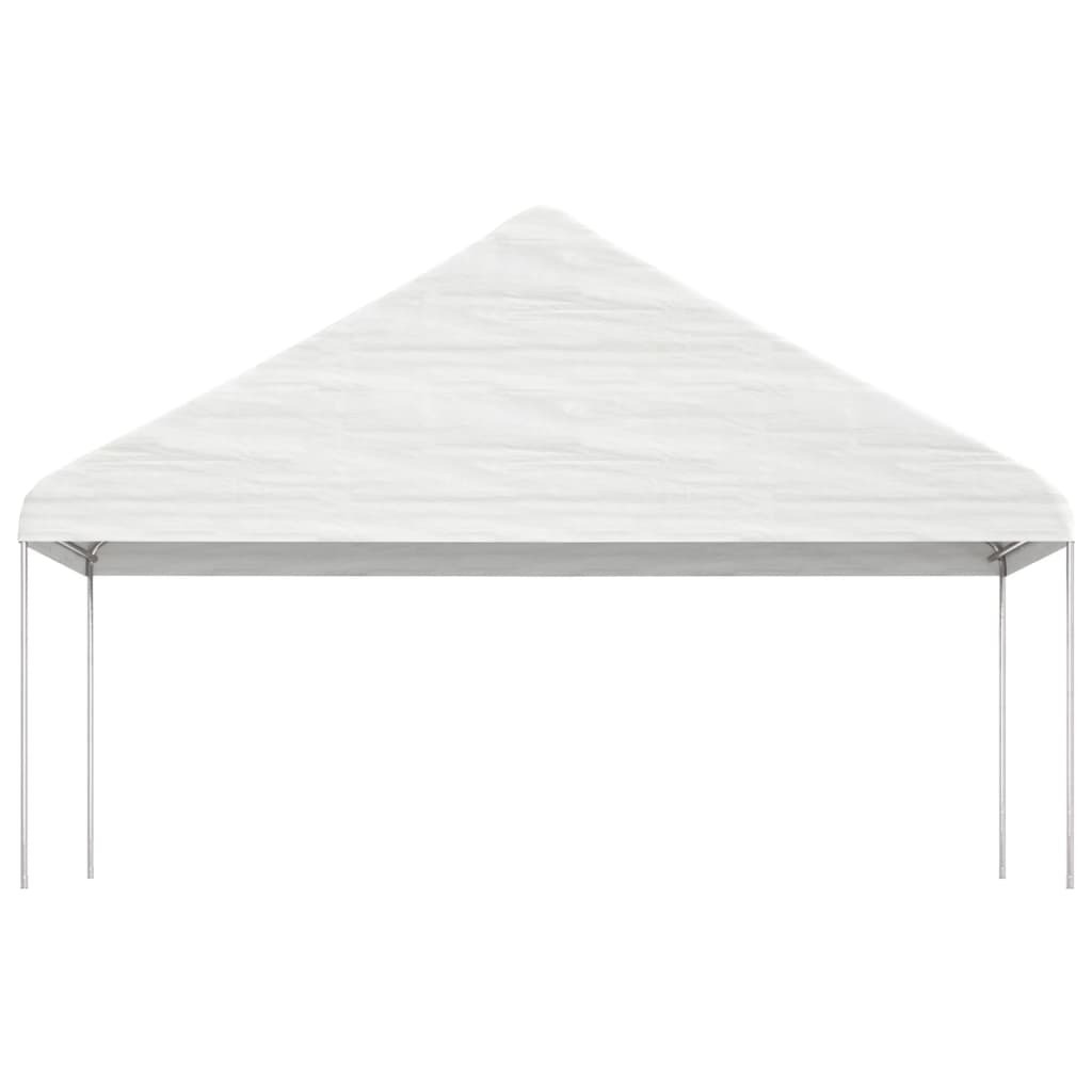 Sjenica s krovom bijela 11,15 x 5,88 x 3,75 m polietilen