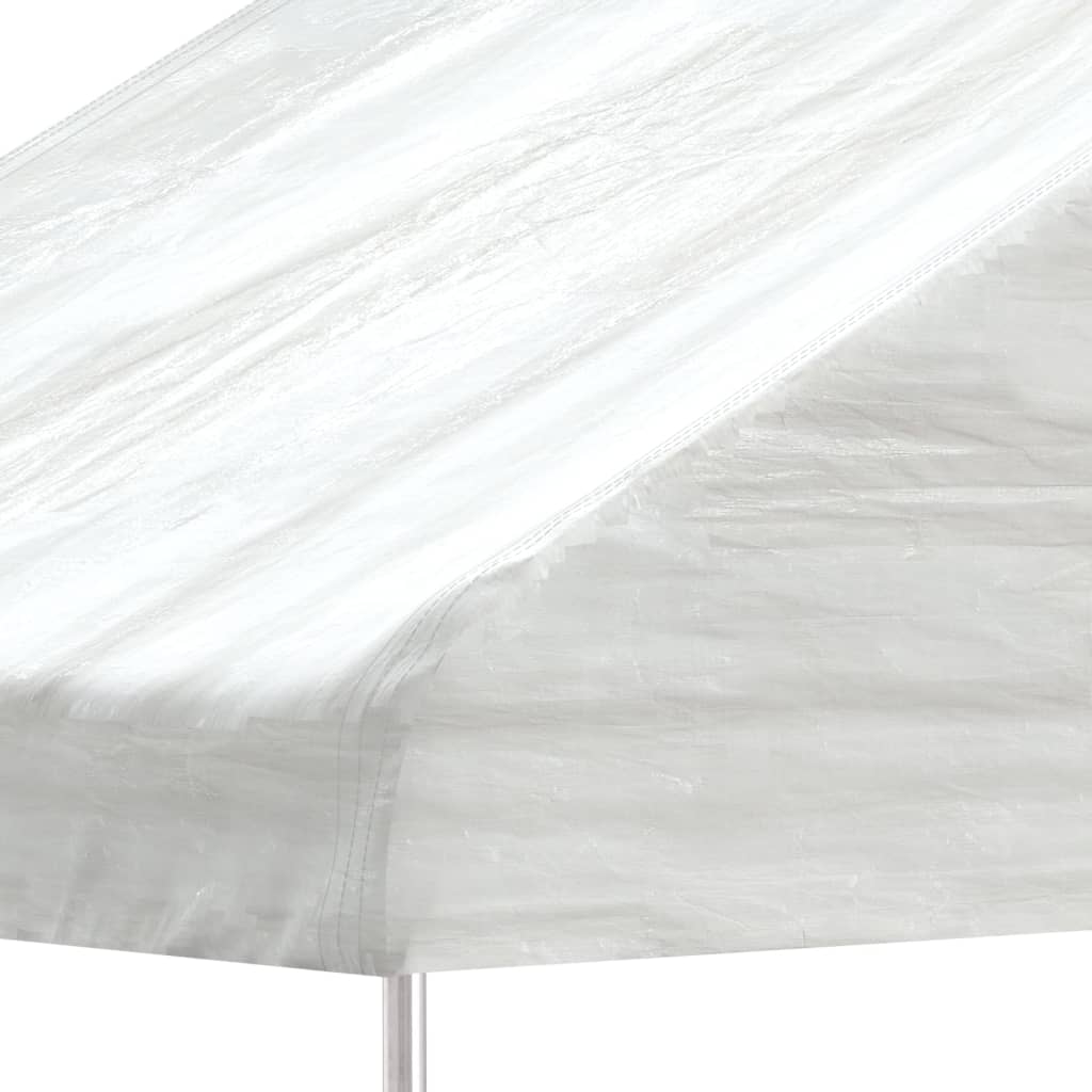 Sjenica s krovom bijela 15,61 x 5,88 x 3,75 m polietilen