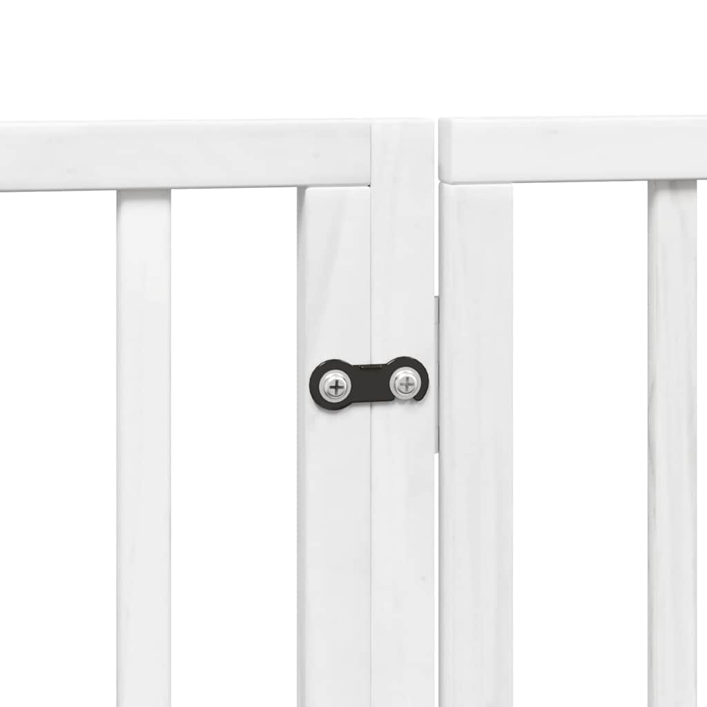Vrata za pse s vratašcima 15 panela sklopiva 750 cm drvo topole