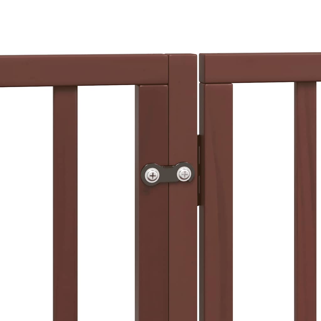 Vrata za pse s vratašcima 15 panela sklopiva 750 cm drvo topole