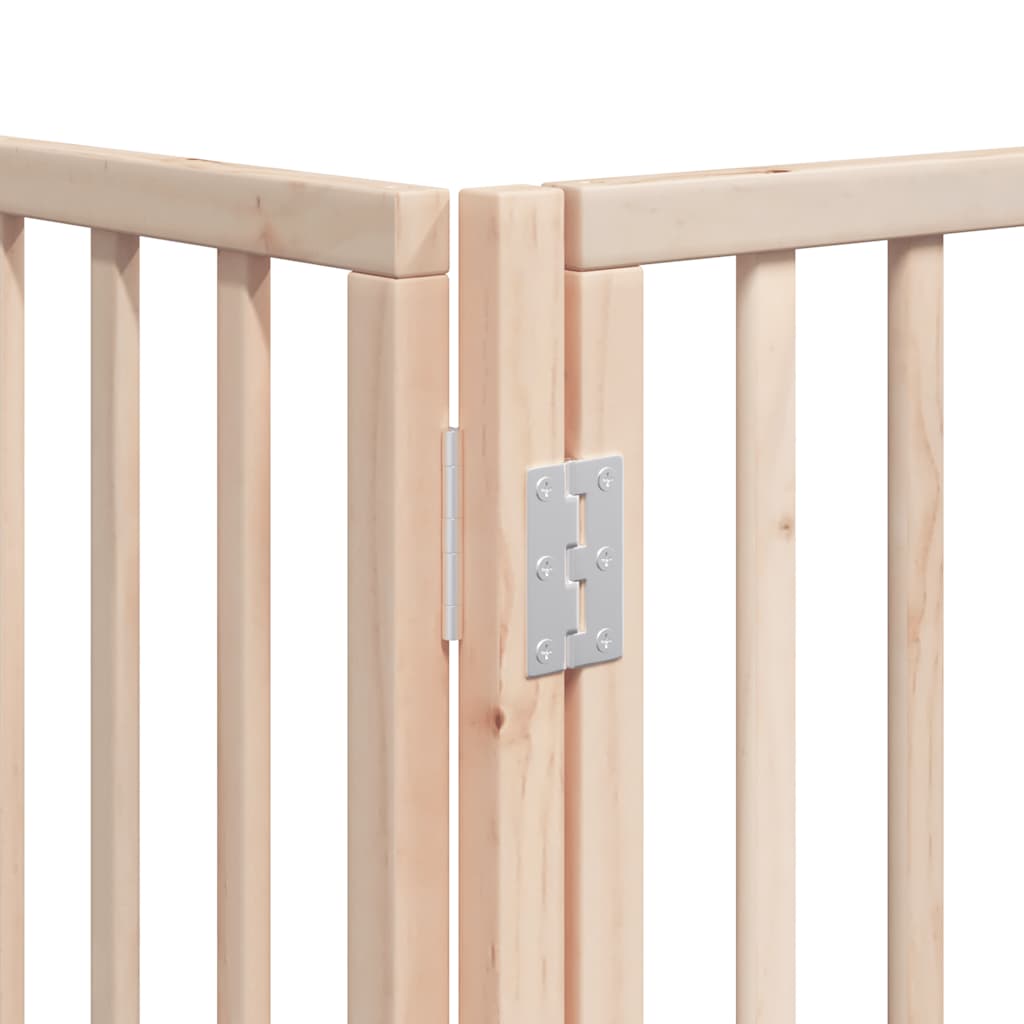 Vrata za pse s vratašcima 12 panela sklopiva 960 cm drvo topole