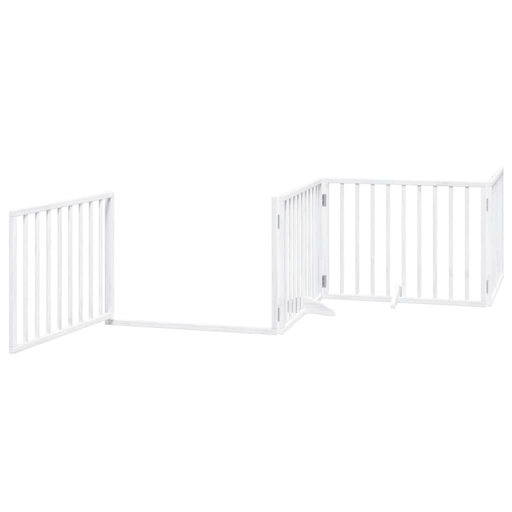 Vrata za pse s vratašcima 12 panela sklopiva 960 cm drvo topole