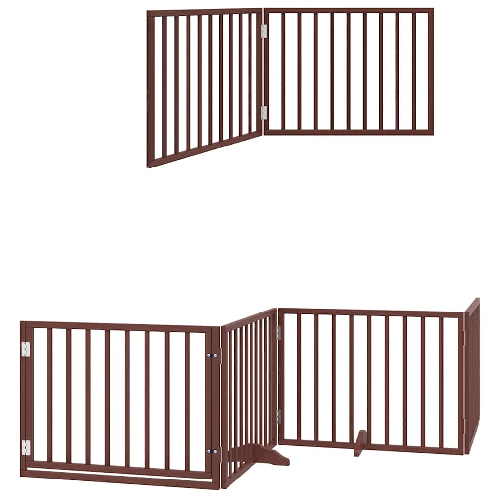 Vrata za pse s vratašcima 12 panela sklopiva 960 cm drvo topole