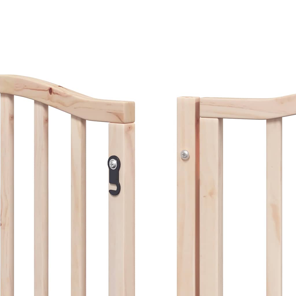 Vrata za pse s vratašcima 9 panela sklopiva 450 cm drvo topole