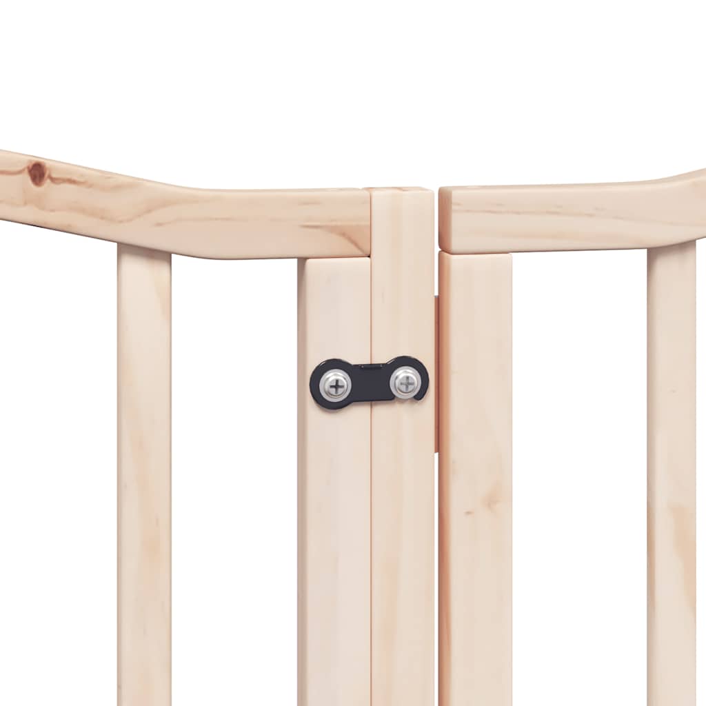 Vrata za pse s vratašcima 15 panela sklopiva 750 cm drvo topole