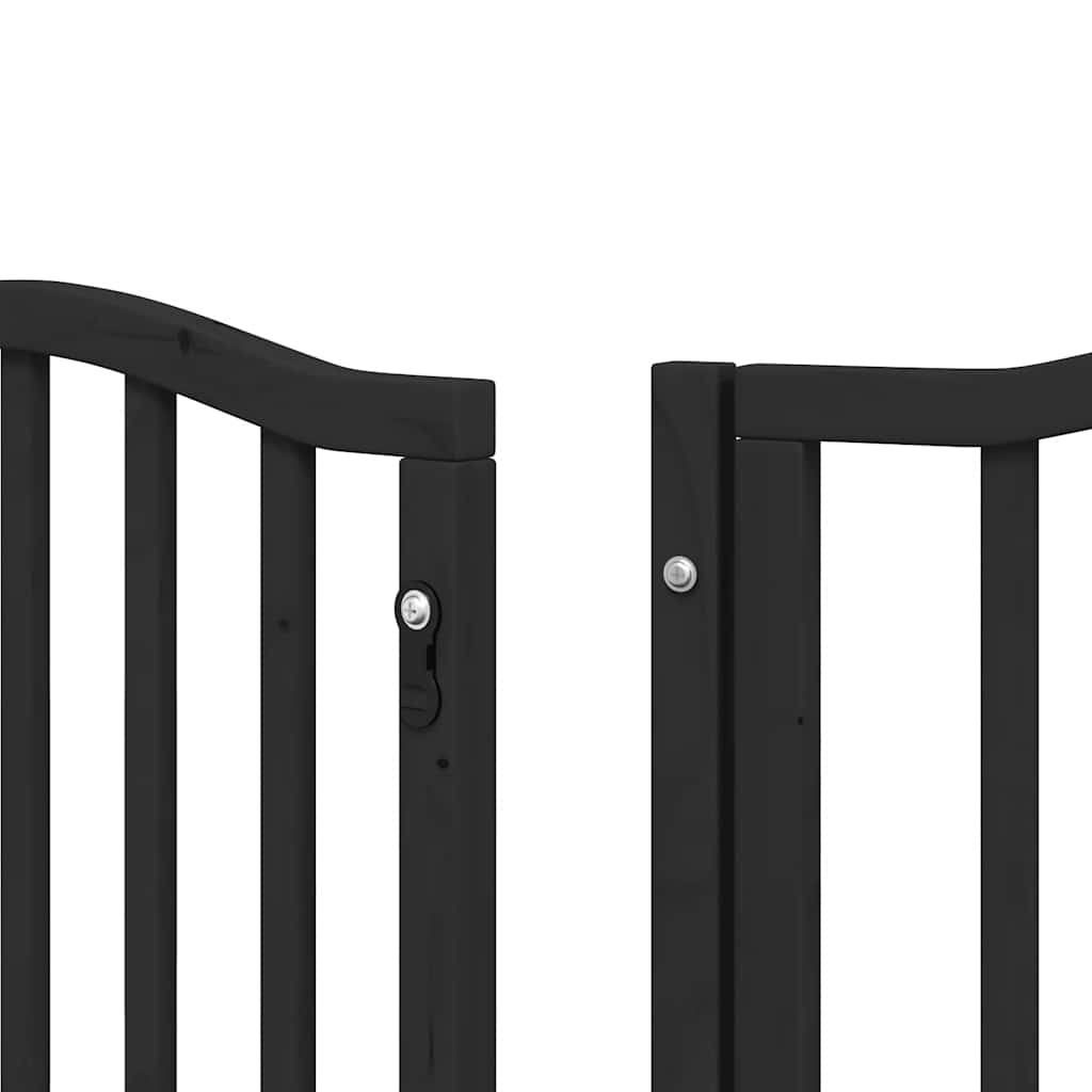 Vrata za pse s vratašcima 9 panela sklopiva 450 cm drvo topole