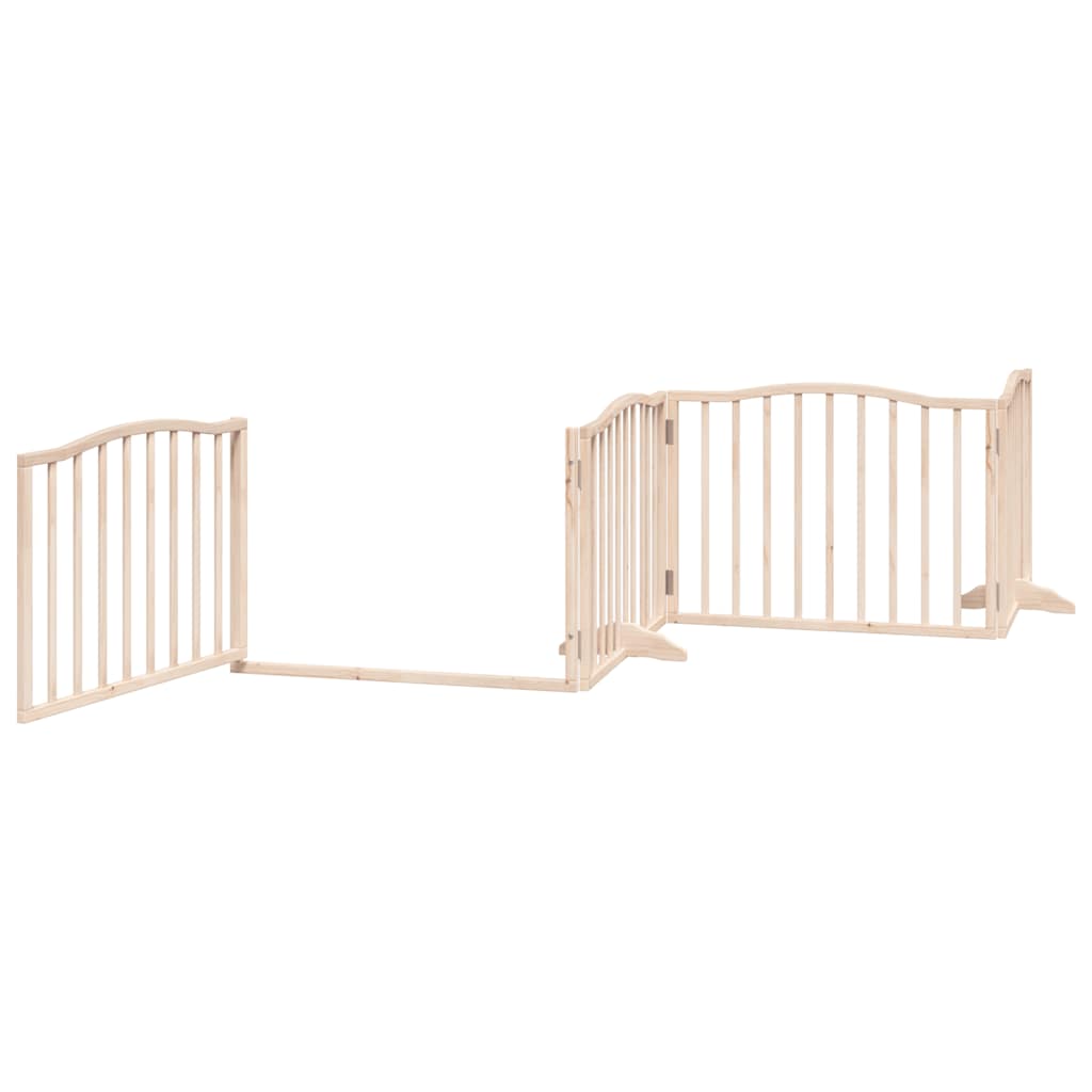 Vrata za pse s vratašcima 12 panela sklopiva 960 cm drvo topole