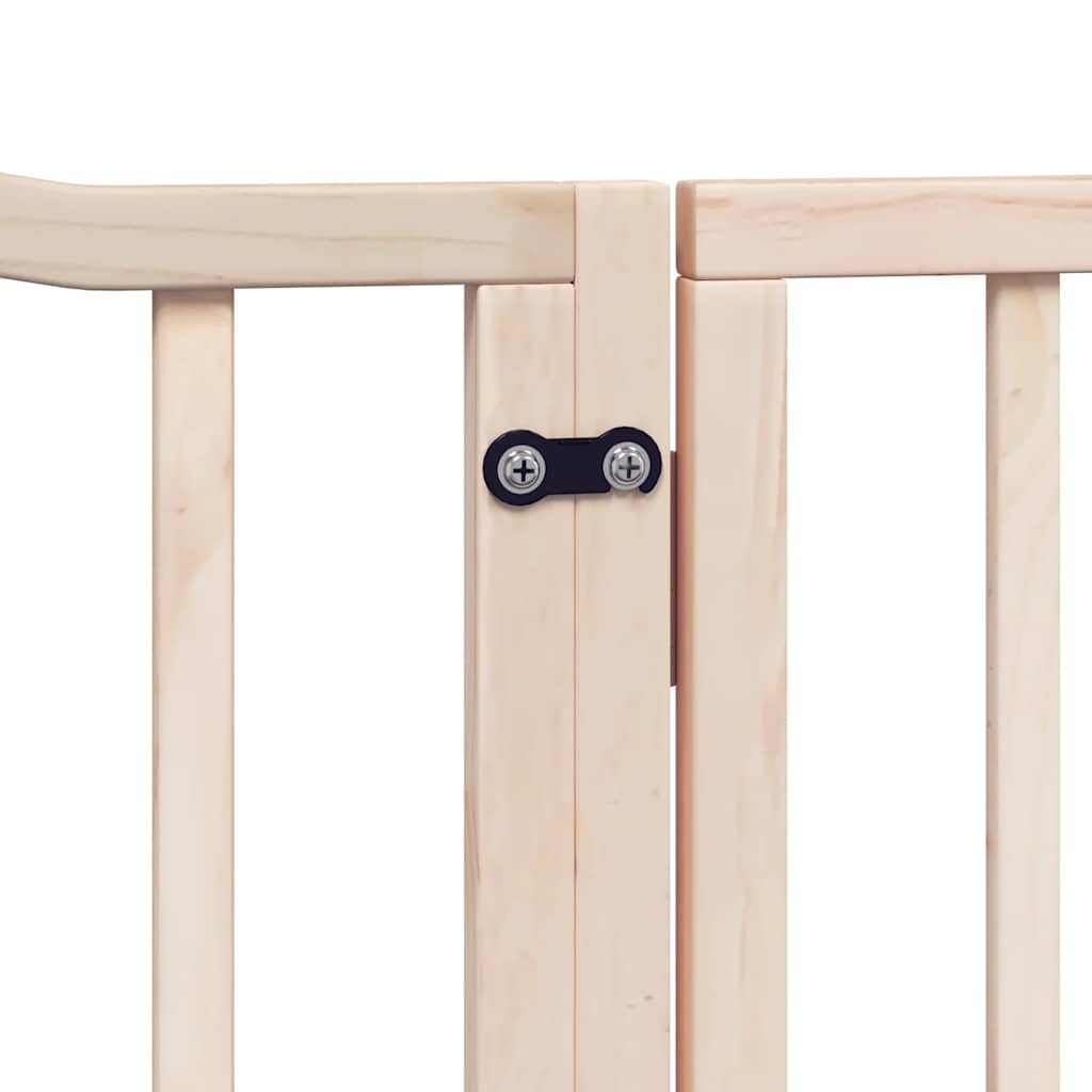 Vrata za pse s vratašcima 12 panela sklopiva 960 cm drvo topole
