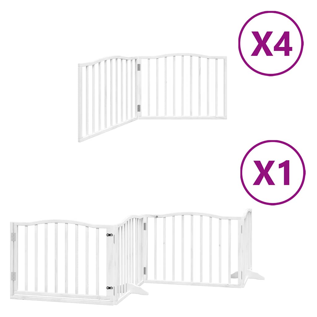 Vrata za pse s vratašcima 12 panela sklopiva 960 cm drvo topole