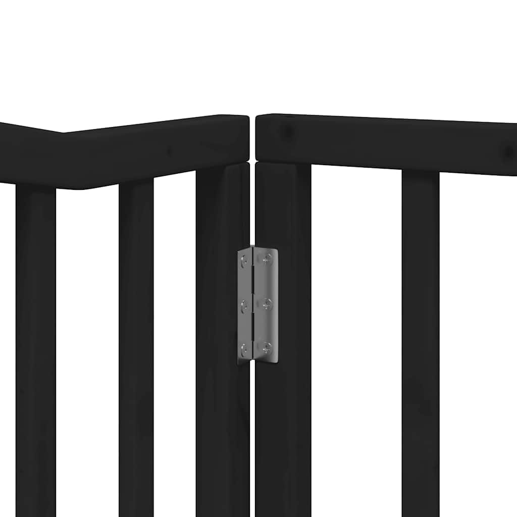 Vrata za pse s vratašcima 12 panela sklopiva 960 cm drvo topole
