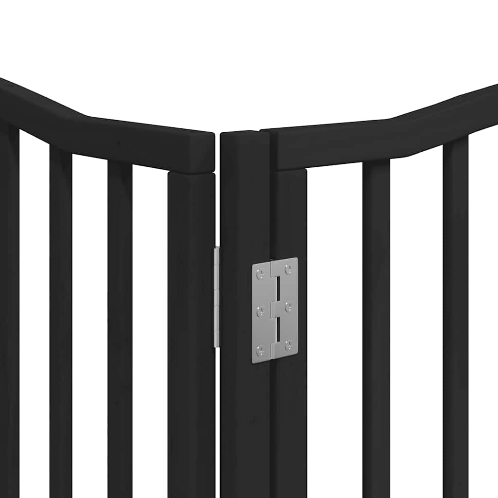 Vrata za pse s vratašcima 12 panela sklopiva 960 cm drvo topole