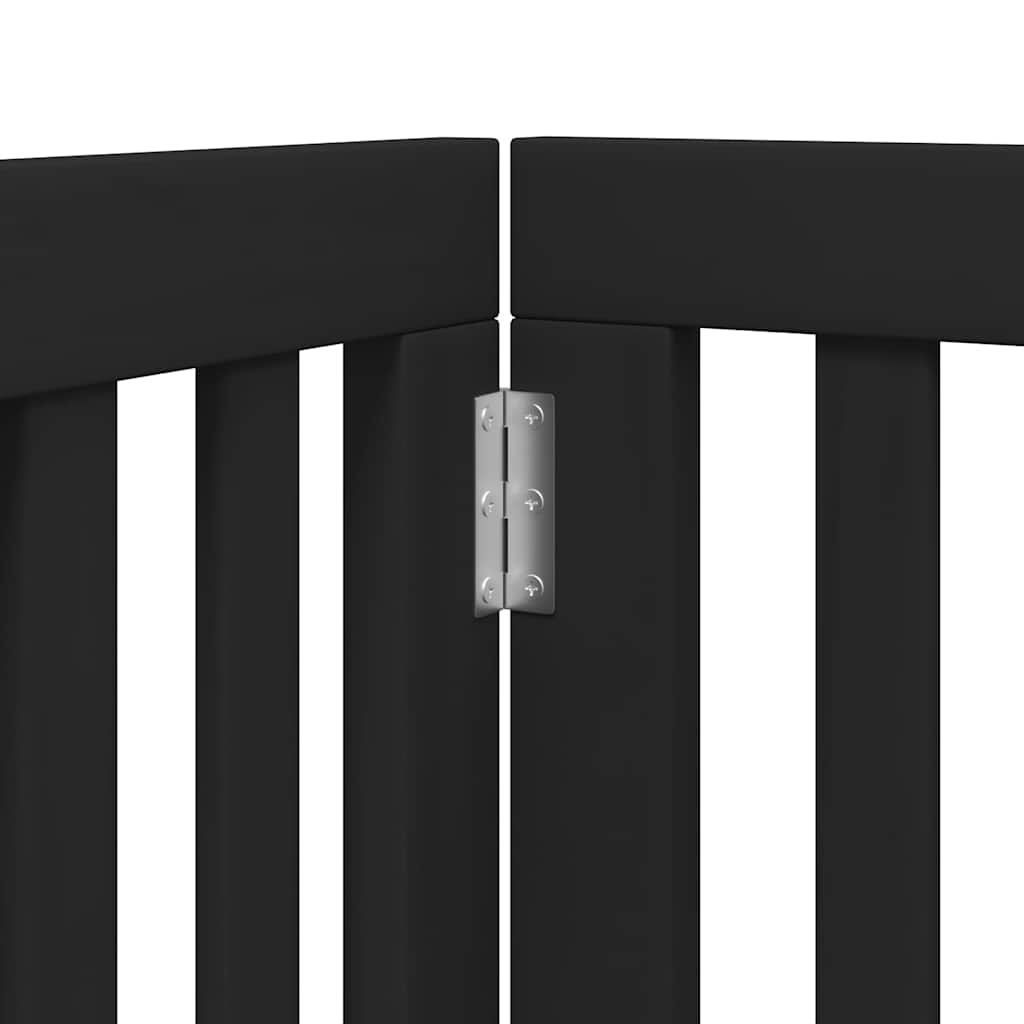 Vrata za pse s vratašcima 15 panela sklopiva 750 cm drvo topole