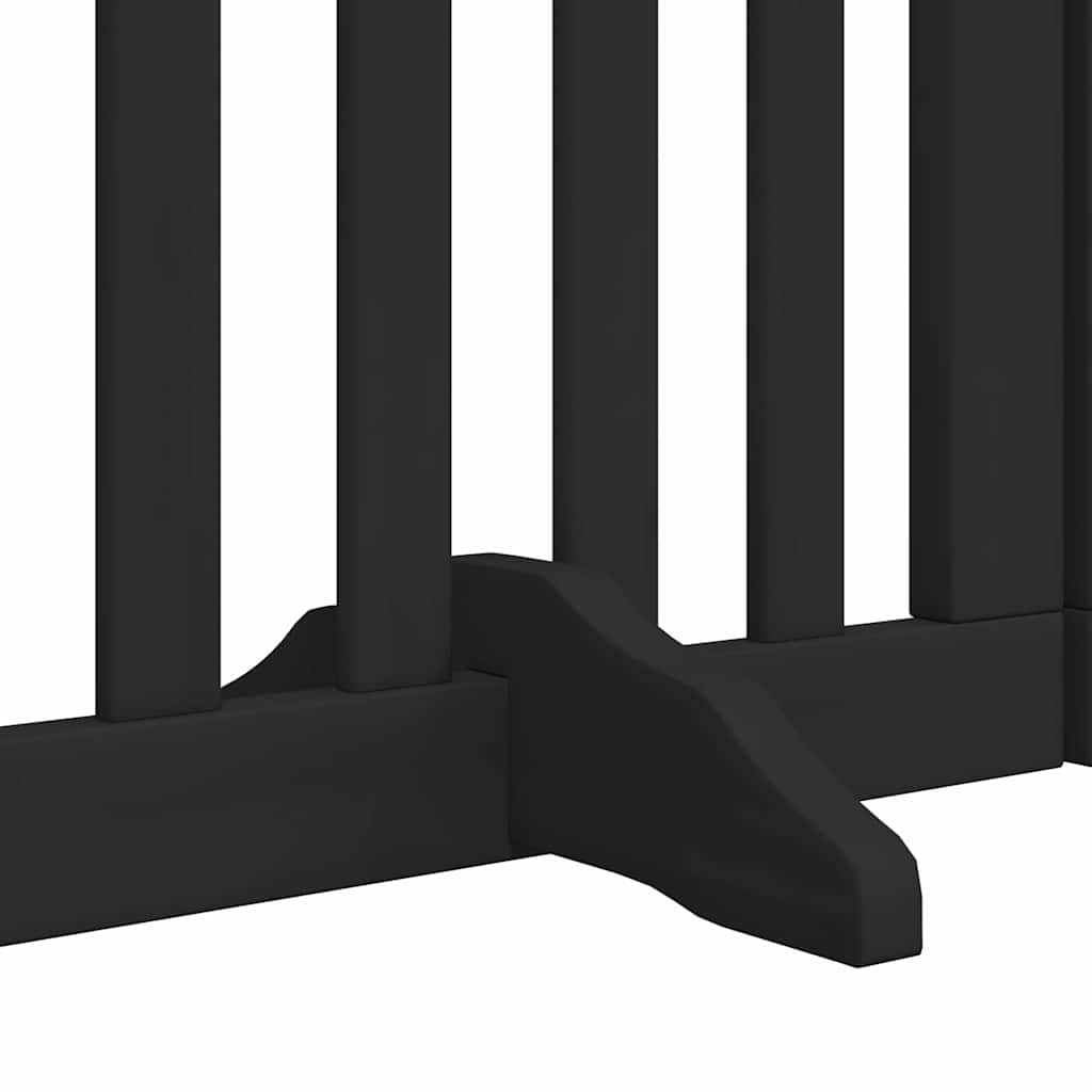 Vrata za pse s vratašcima 9 panela sklopiva 450 cm drvo topole