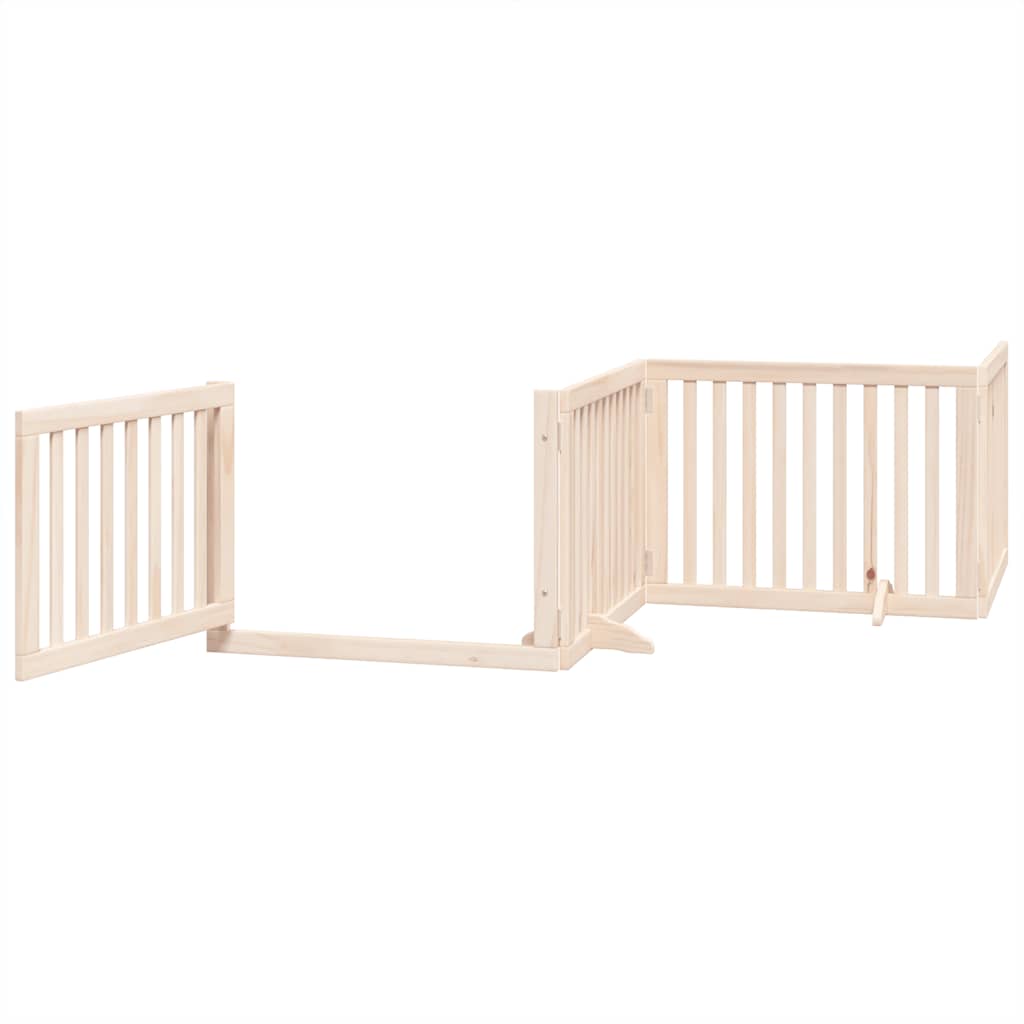 Vrata za pse s vratašcima 10 panela sklopiva 800 cm drvo topole