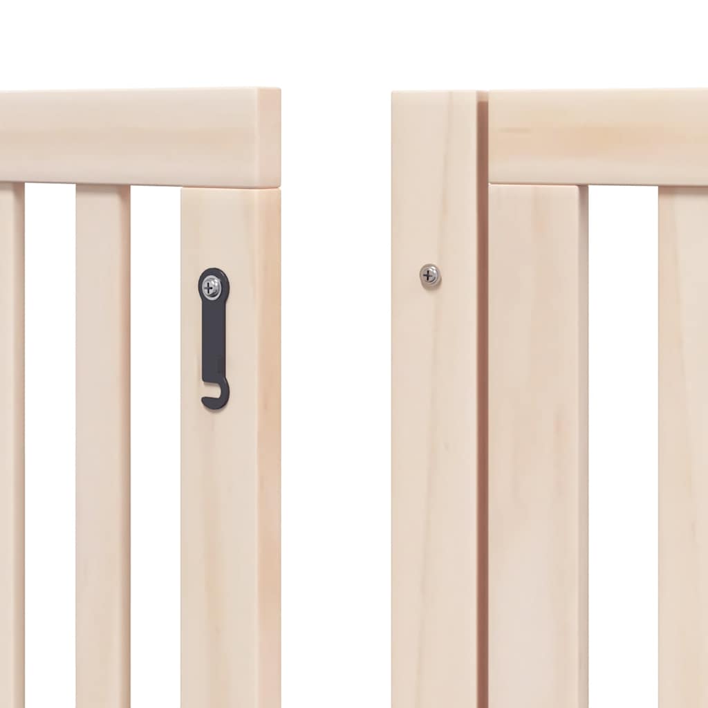 Vrata za pse s vratašcima 12 panela sklopiva 960 cm drvo topole