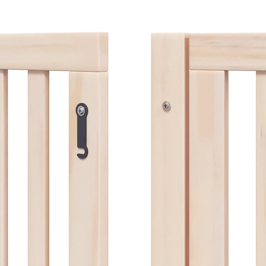Vrata za pse s vratašcima 8 panela sklopiva 640 cm drvo topole
