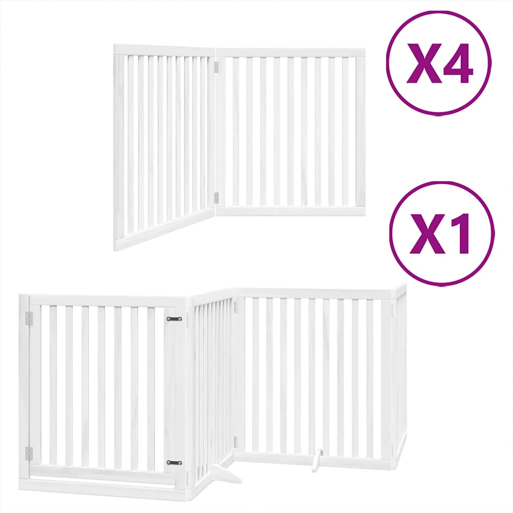 Vrata za pse s vratašcima 12 panela sklopiva 960 cm drvo topole