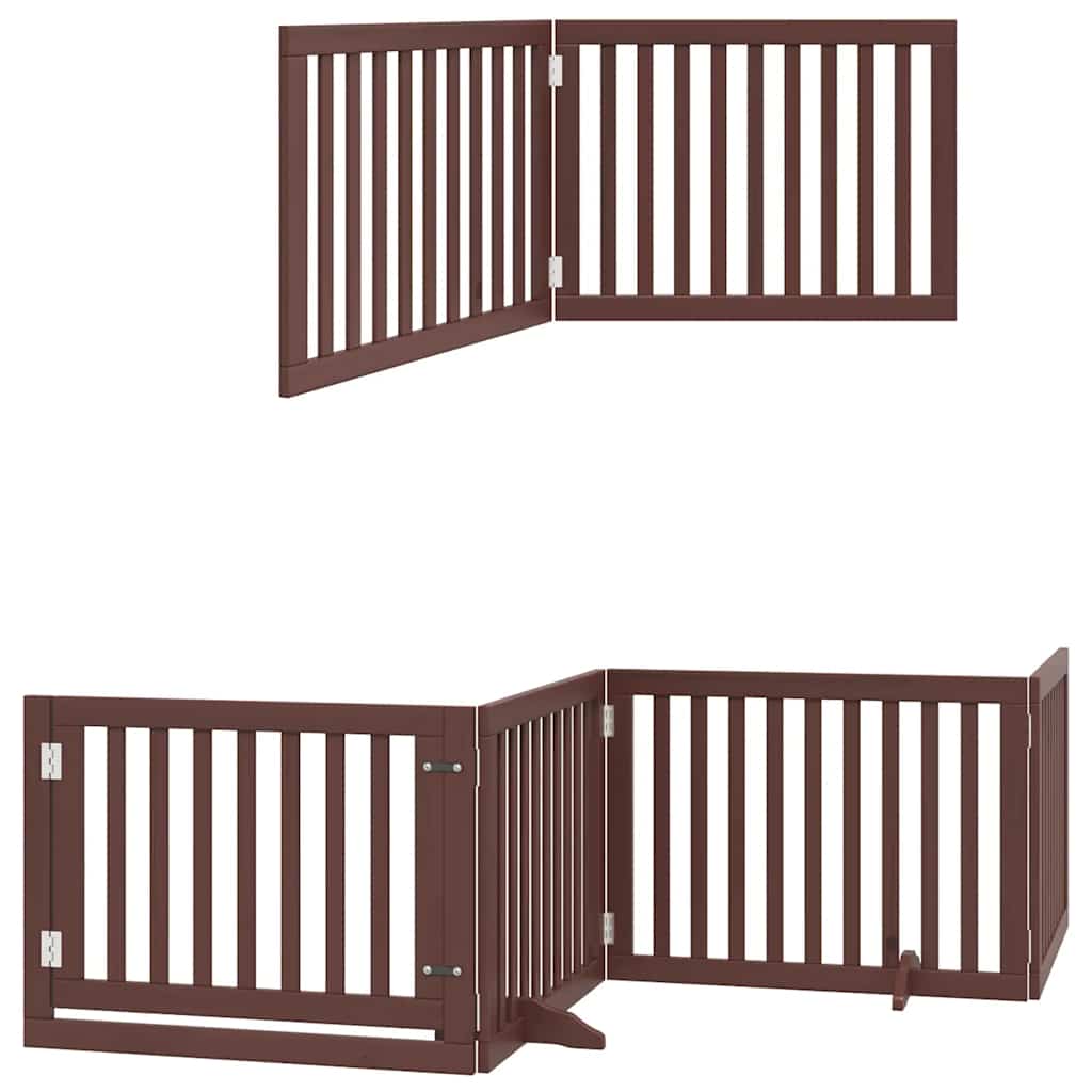 Vrata za pse s vratašcima 10 panela sklopiva 800 cm drvo topole