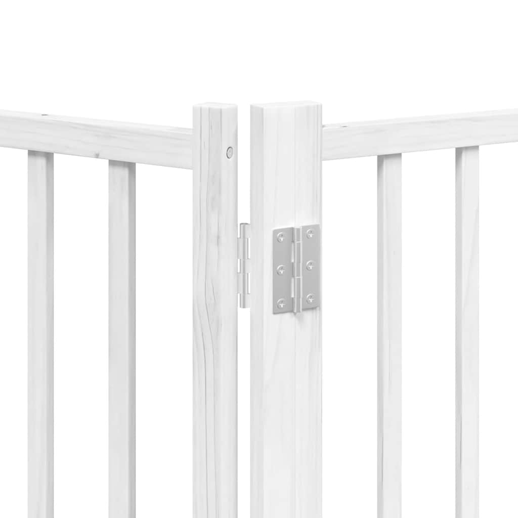 Vrata za pse s vratašcima 15 panela sklopiva 750 cm drvo topole