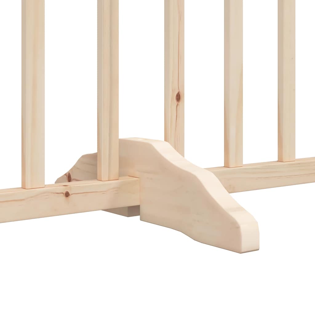Vrata za pse s vratašcima 6 panela sklopiva 480 cm drvo topole