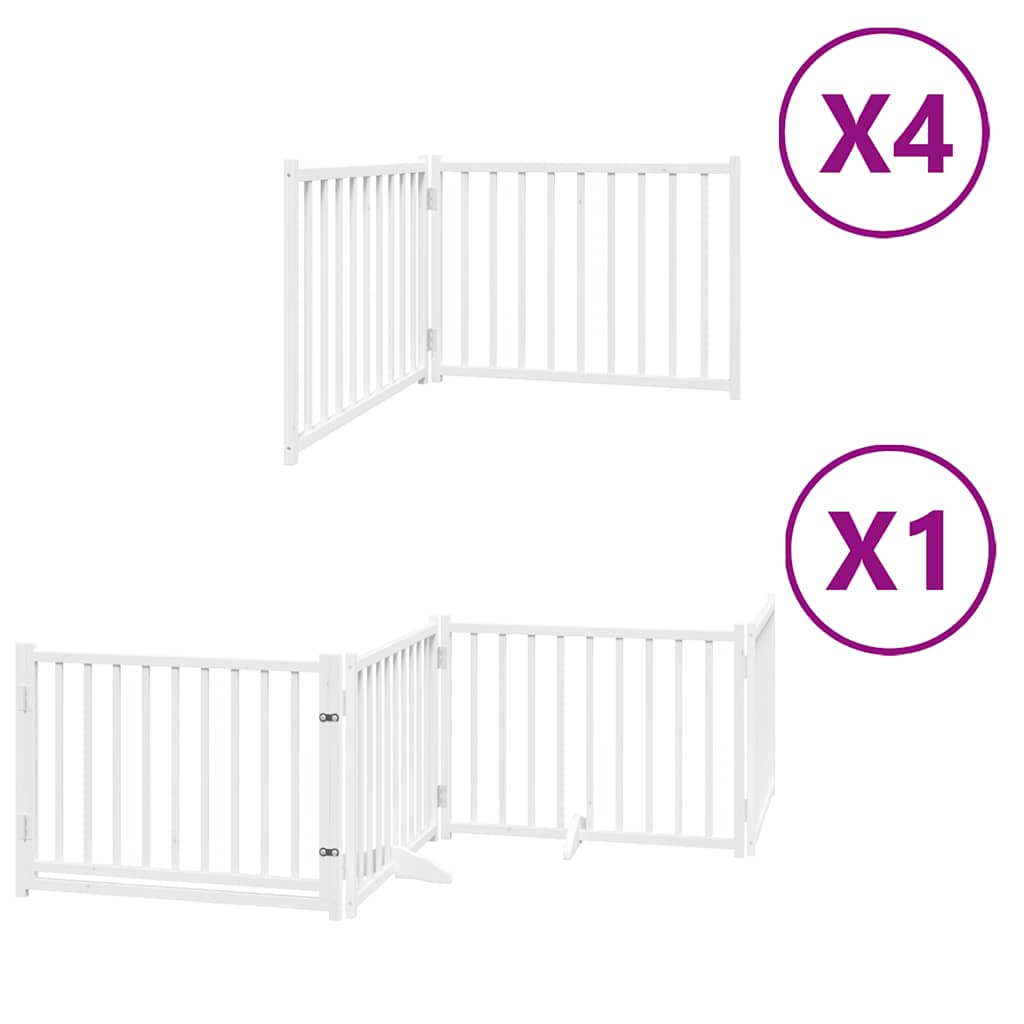Vrata za pse s vratašcima 12 panela sklopiva 960 cm drvo topole