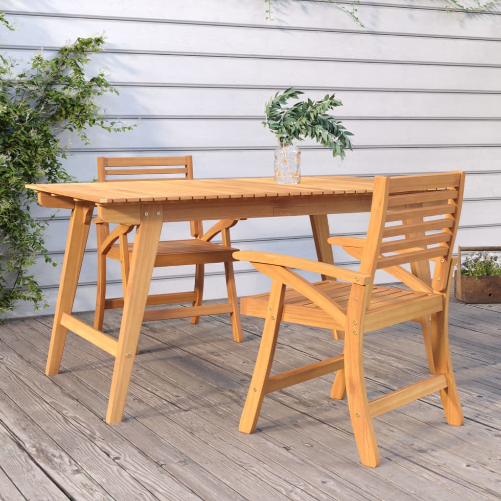 Vrtne stolice 2 kom 58 x 58 x 87 cm od masivnog bagremovog drva