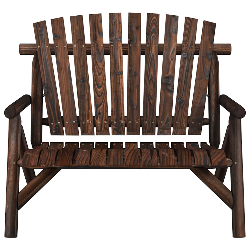 Vrtna klupa s 2 sjedala 119 x 85 x 98 cm masivno drvo smreke Smeđa