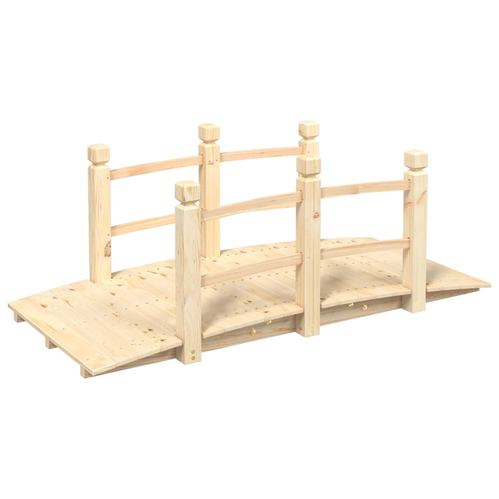 Vrtni most s ogradama 150 x 67 x 56 cm od masivnog drva smreke