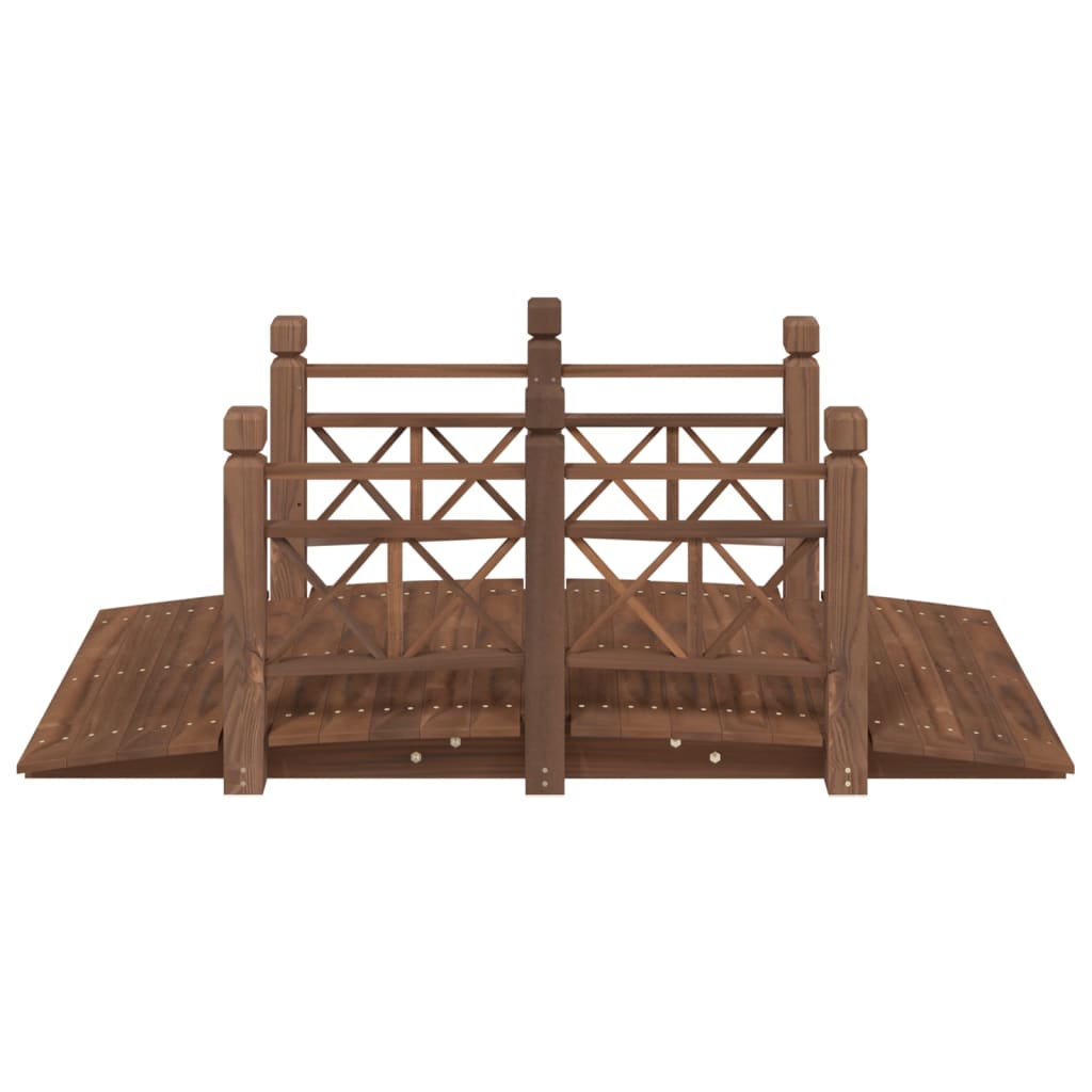 Vrtni most s ogradama 150 x 67 x 56 cm od masivnog drva smreke